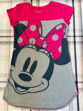 Disney Kids Pink and Gray Minnie Mouse Tee